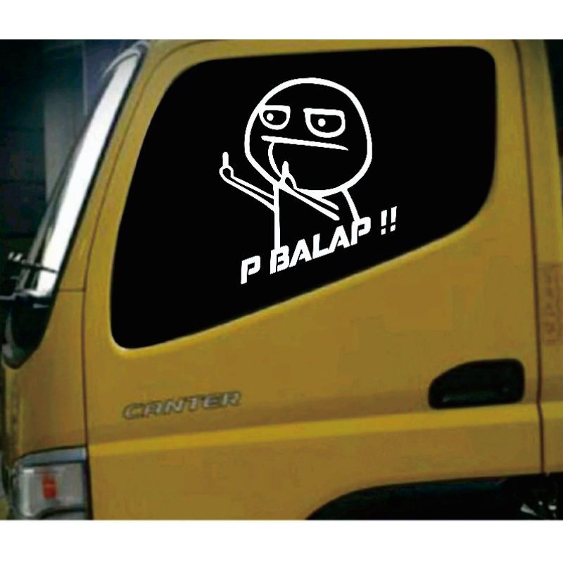 Jual cutting sticker kaca mobil truck P BALAP viral | Shopee Indonesia