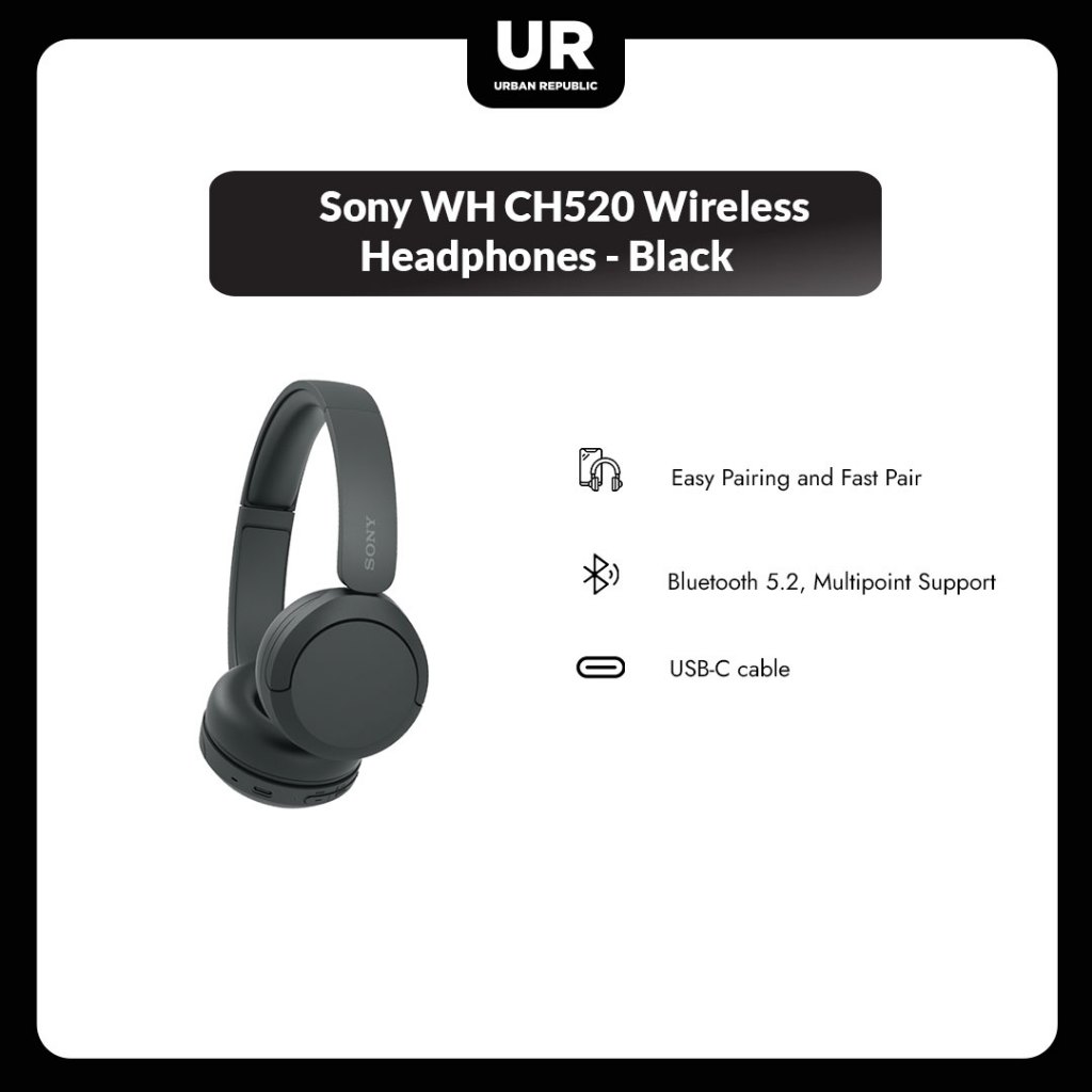 Jual Sony WH CH520 Wireless Headphones - Black | Shopee Indonesia