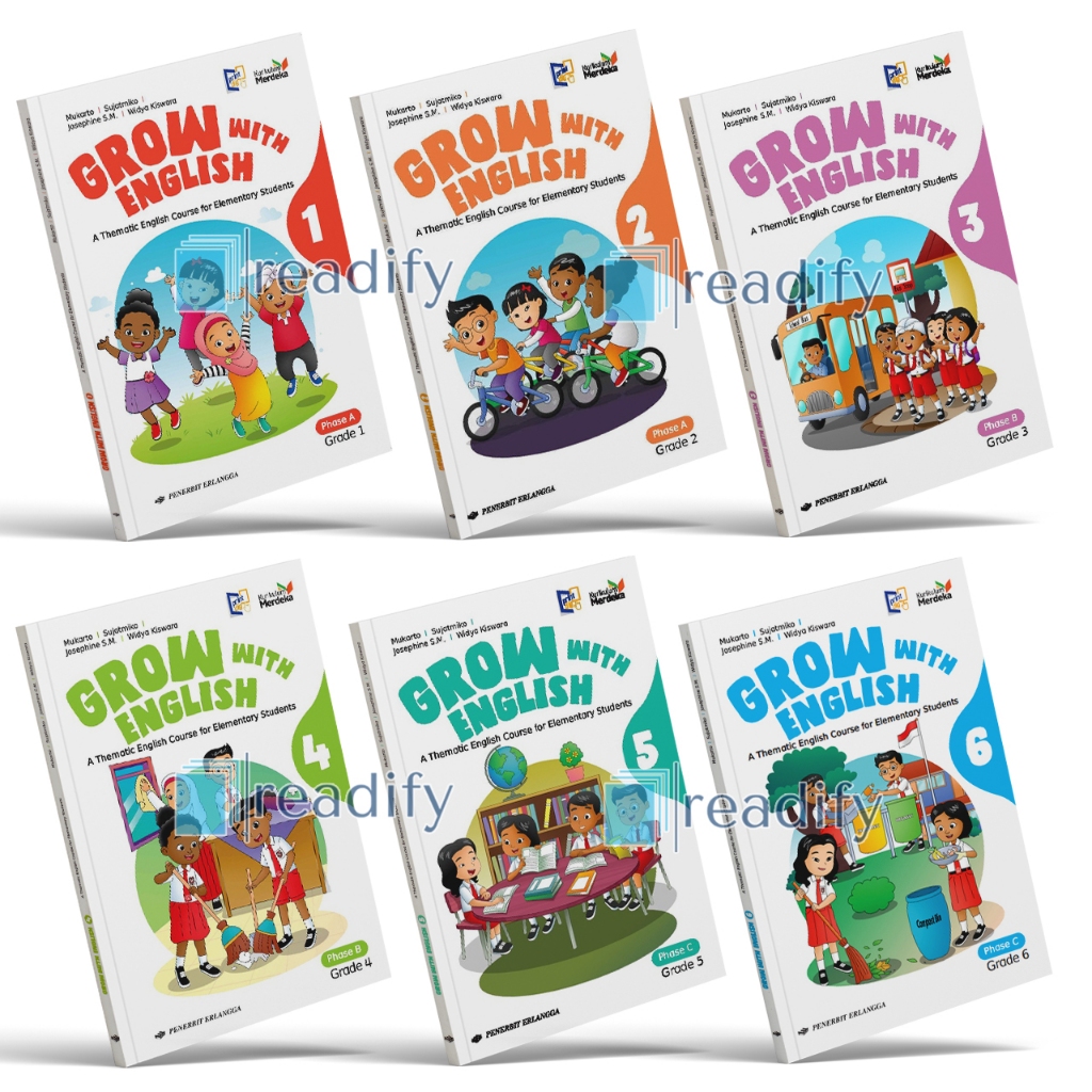 Jual Buku Grow With English Kelas 1 2 3 4 5 6 SD/MI Erlangga Kurikulum ...