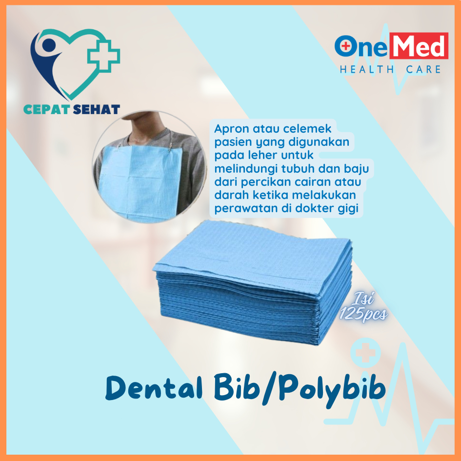 Jual Dental bib/Polybib Onemed Pak isi 125Pcs | Shopee Indonesia
