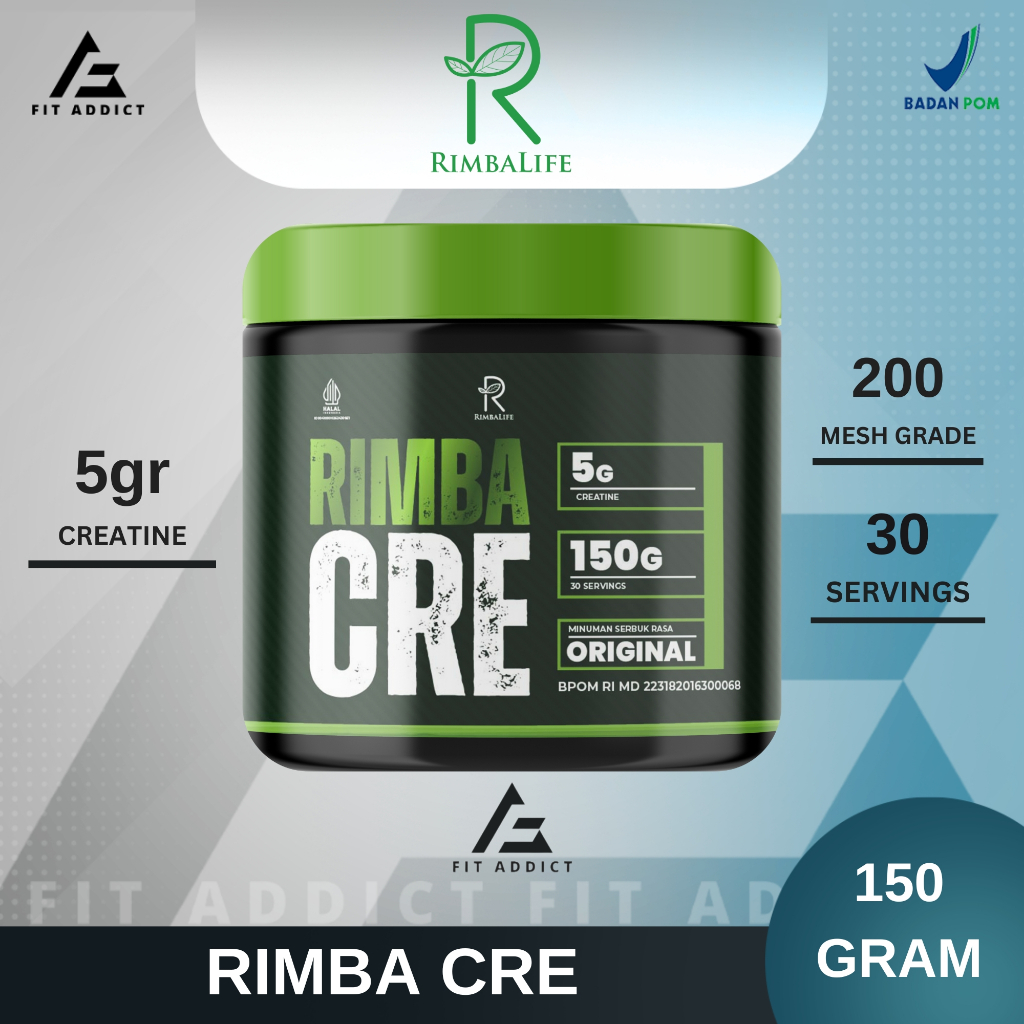 Jual Rimbalife RimbaCre Creatine Monohydrate 150 Gram 30 Serving Rimba ...