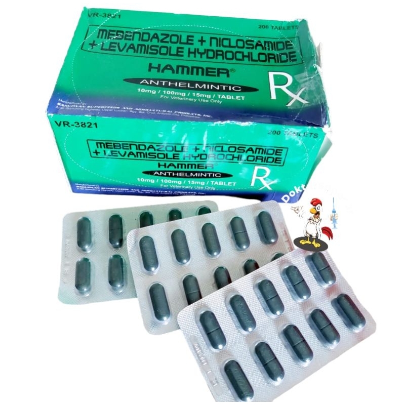 Jual HAMMER Obat cacing ayam (1 strip) Shopee Indonesia