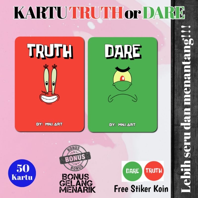 Jual Kartu Permainan TRUTH OR DARE Mini Murah Edisi Ngobrol Yuk [50 ...