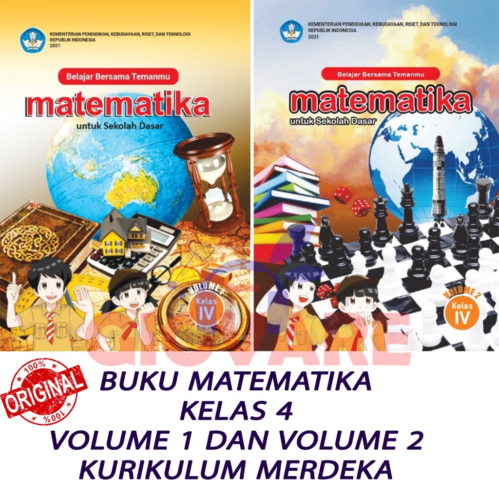 Jual BUKU MATEMATIKA KELAS 4 KURIKULUM MERDEKA | MTK VOL 1 DAN 2 KELAS ...