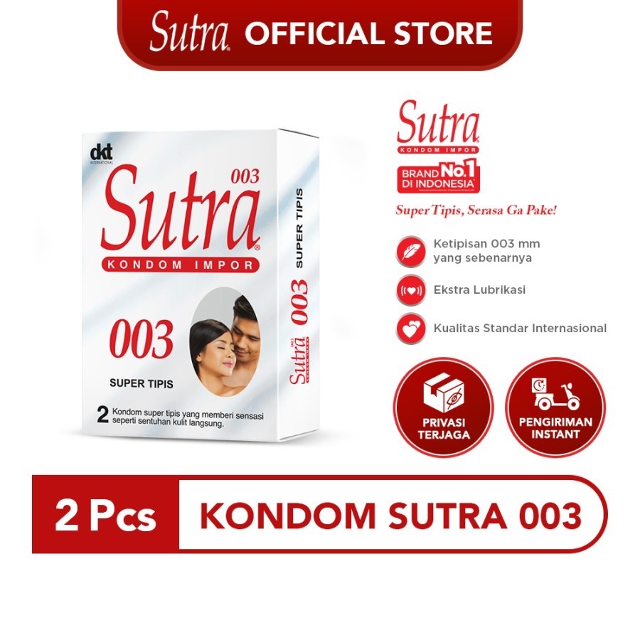 Jual KONDOM SUTRA 003. Super Thin Extra Tipis 0.03 isi 2 pcs | Shopee ...