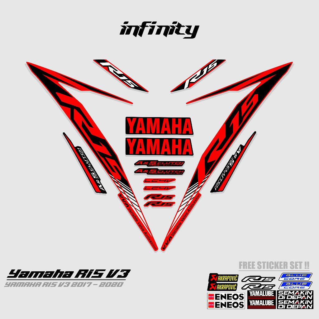 Jual STRIPING R15 V3 MOTIF 9 / STICKER R15 V3 / STIKER R15 V3 / 2017 ...