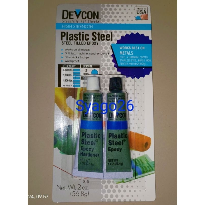 Jual Lem Besi/Lem Plastic Steel/Lem Epoxy Devcon 2jam | Shopee Indonesia