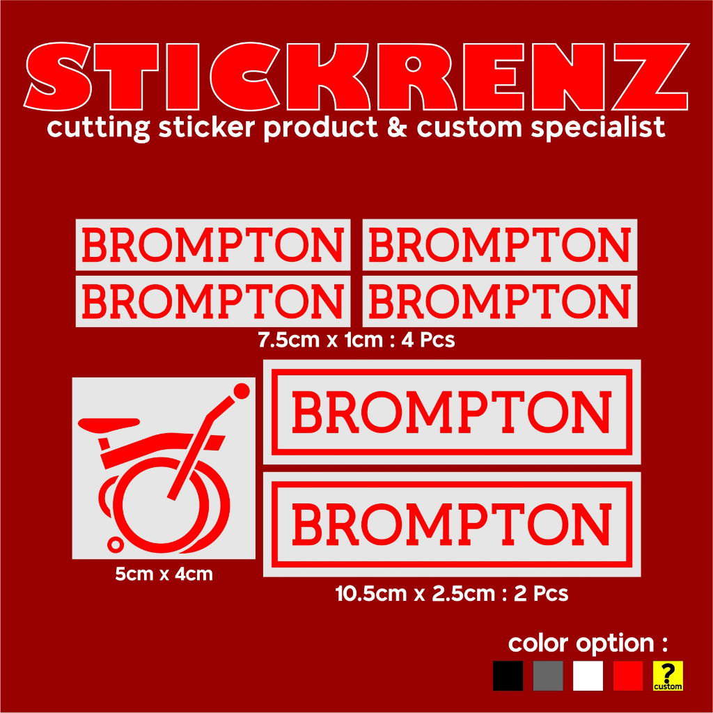 Cutting Sticker Stiker Frame Sepeda Lipat Brompton 02 Custom