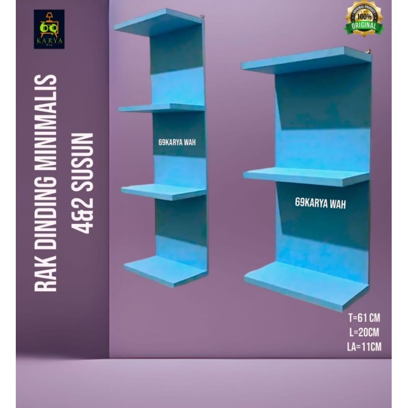 Jual RAK SERBAGUNA AESTHETIC MULTIPUNGSI 4 SUSUNAN MOTIF BIRU//RAK ...