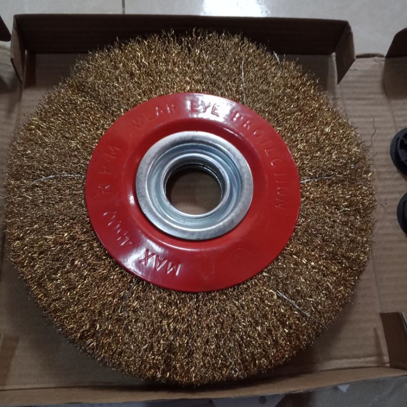 Jual wire brush Kuningan mata gerinda sikat kawat piring 8inch_r.tehnik ...