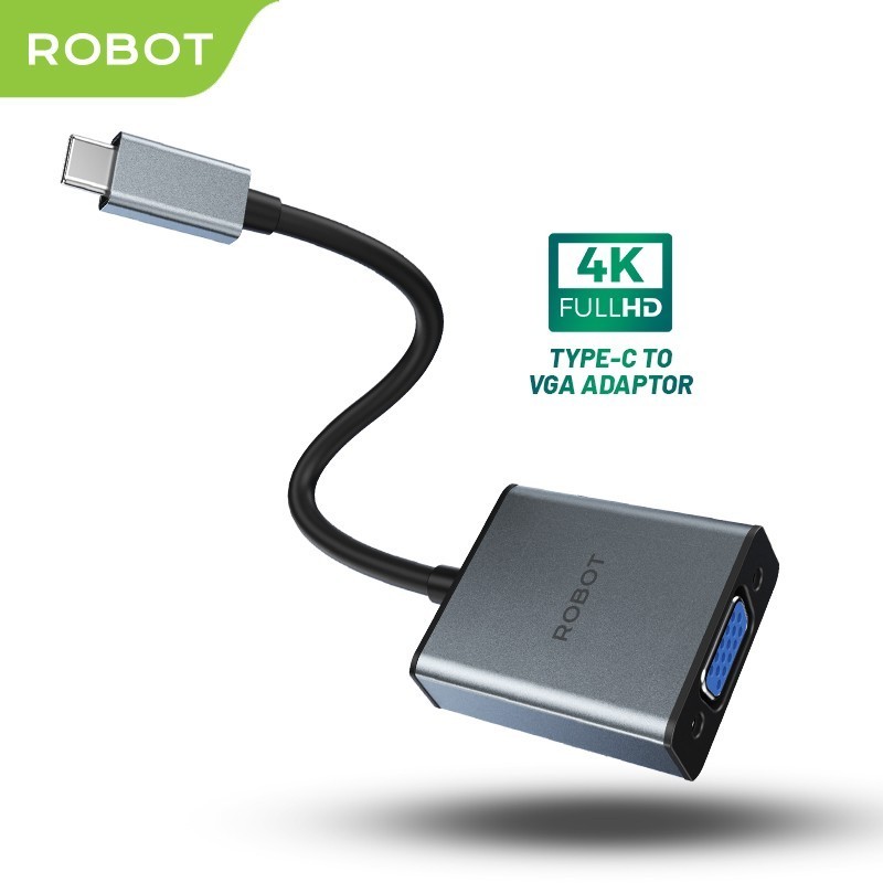 Jual ROBOT USB Adapter Hub HT300 Type C To VGA Garansi 1 Tahun | Shopee ...