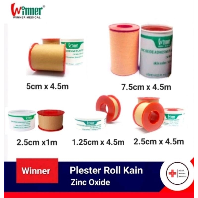 Jual Winner Plester Perekat Roll Kain / Zinc Oxide | Shopee Indonesia