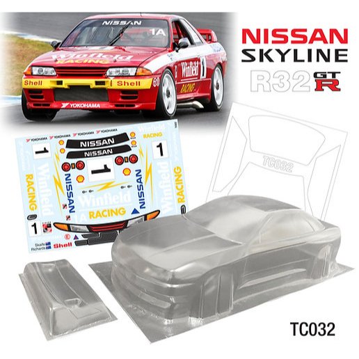 Jual Team C Nissan Skyline GTR R32 1/10 Clear Body Shell Rc Drift Rally ...