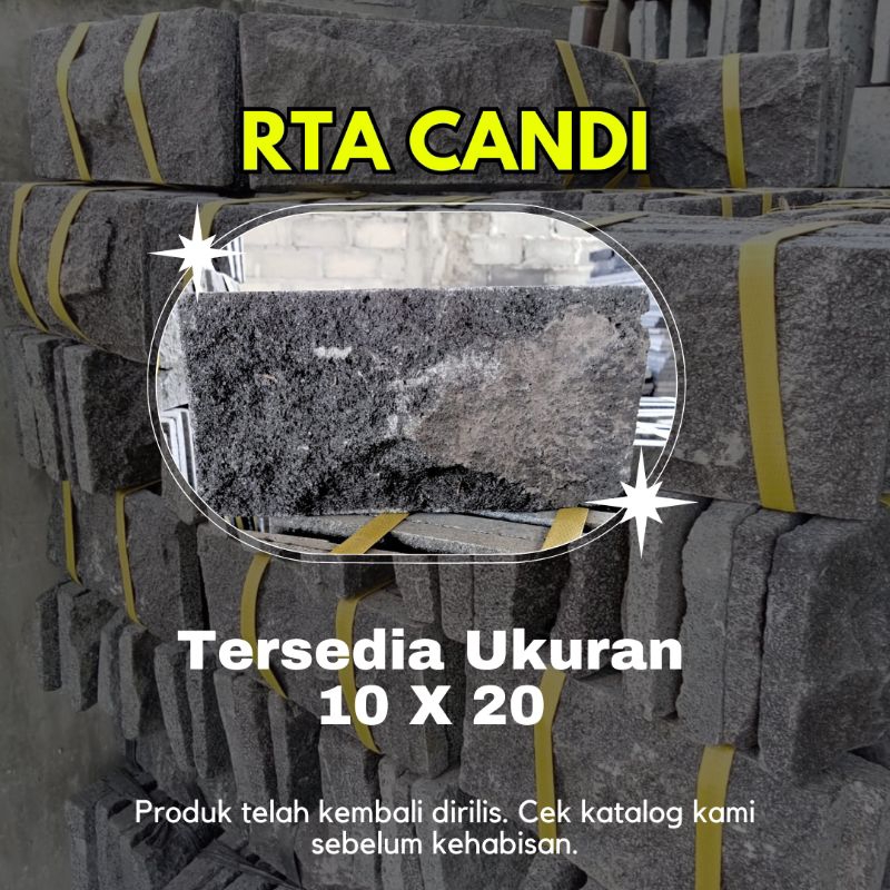 Jual BATU ALAM RTA CANDI |UKURAN 10 X 20CM | Shopee Indonesia