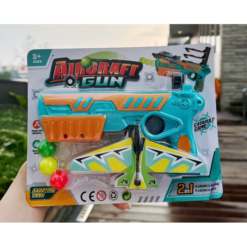 Jual Mainan pistol pesawat 2 in 1 plane and ball gun , pistol pesawat ...