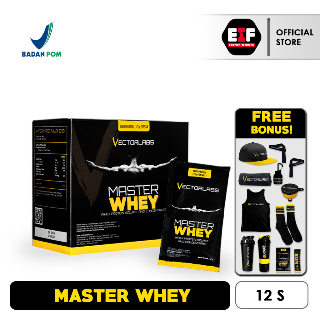 Jual MASTER WHEY VECTORLABS 12 SACHET S SUSU FITNESS WHEY PROTEIN ...