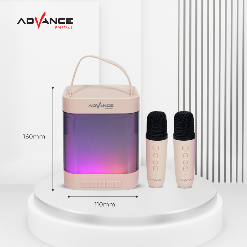 Jual Advance AS130 Speaker LED Bluetooth Mini Portable 9inch With 2 ...