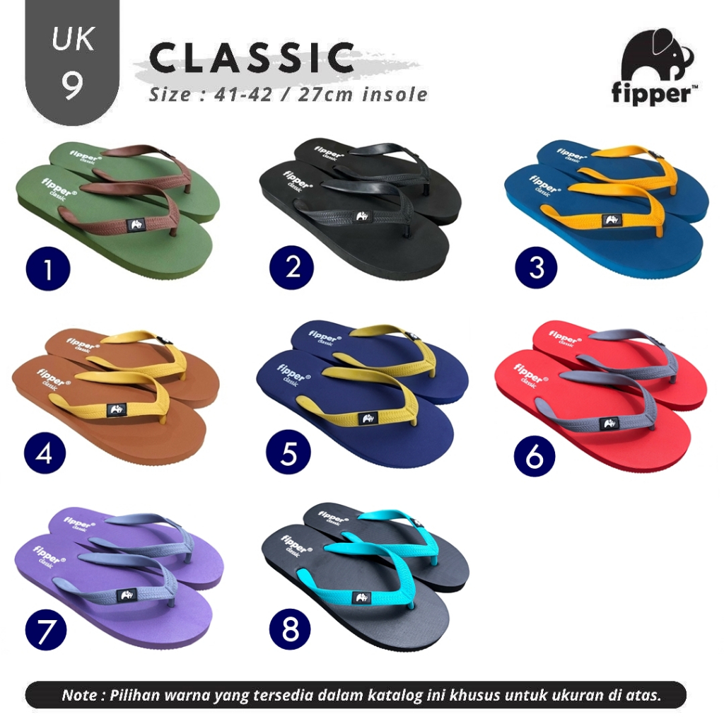 Jual Fipper Classic size 9 41 42 Sendal Jepit Pria Shopee Indonesia