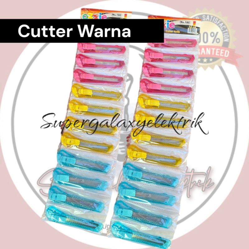 Jual (Isi 12) Cutter Plastik satu renteng/Cutter/Alat Potong/Cutter ...