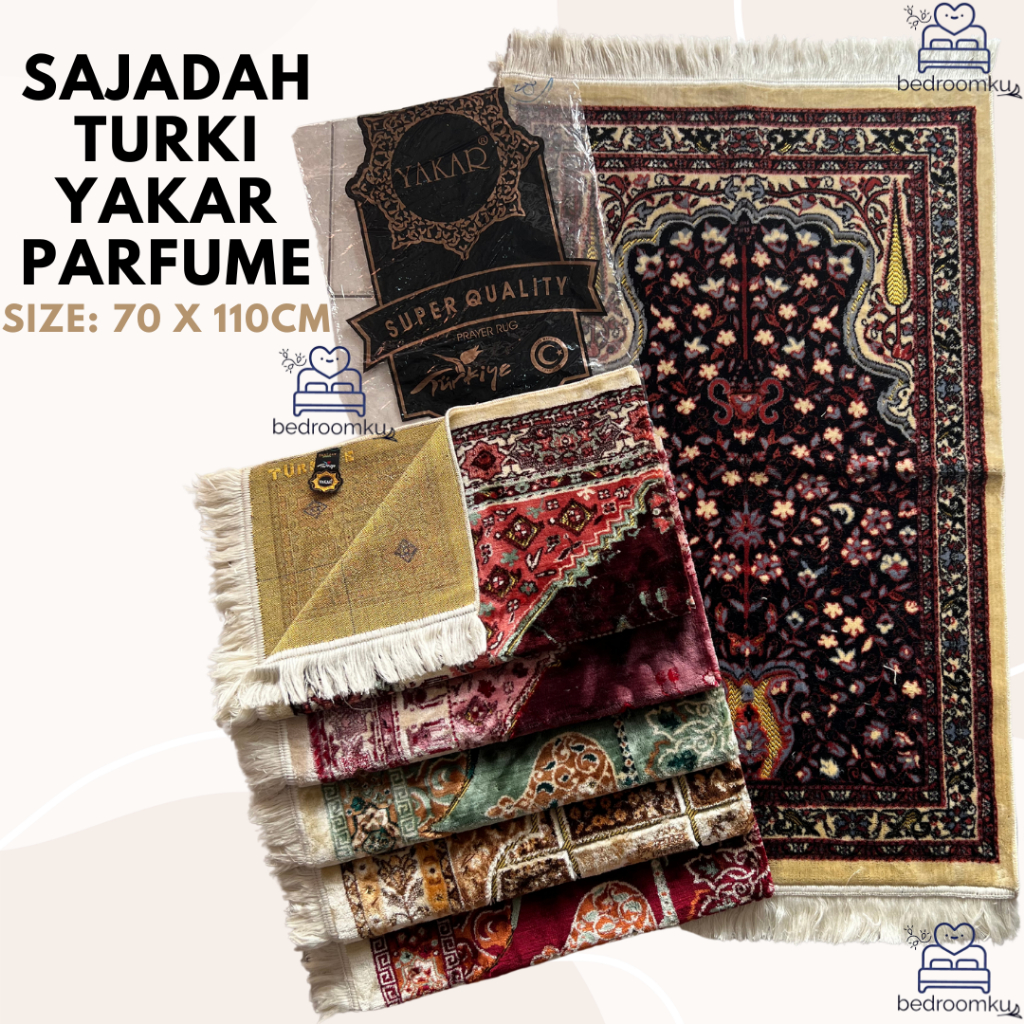 Yakar Sajadah Turki Karpet Parfum Wangi Ukuran 70 x 110cm Motif Terbaru Orginial