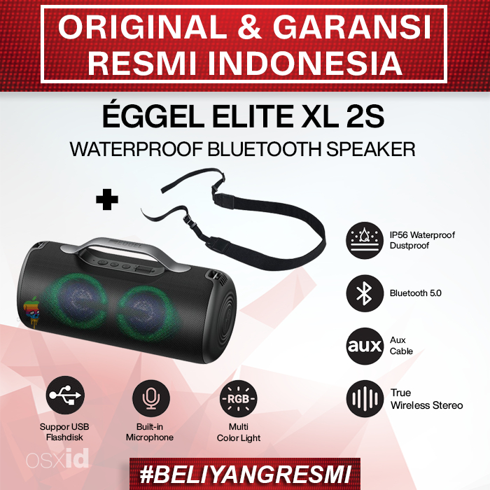 Jual Eggel Elite XL 2S Waterproof Portable Bluetooth Speaker with