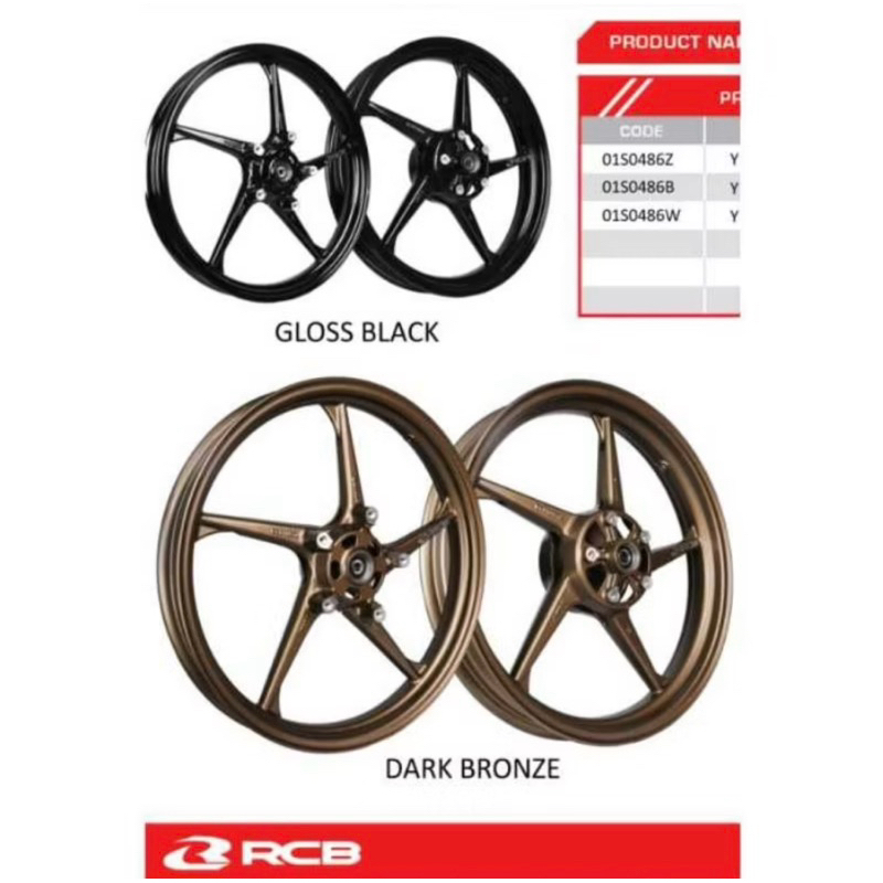 Jual VELG PELEK RACING RCB SP500 NEW PRODUK FRONT:185X17 REAR:250X17 MX ...