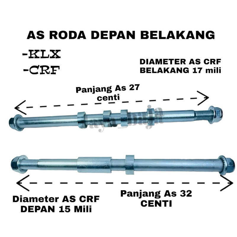 Jual As Roda Depan Dan Belakang Crf-150 / Klx-150 #Klx150 #Klxsupermoto ...