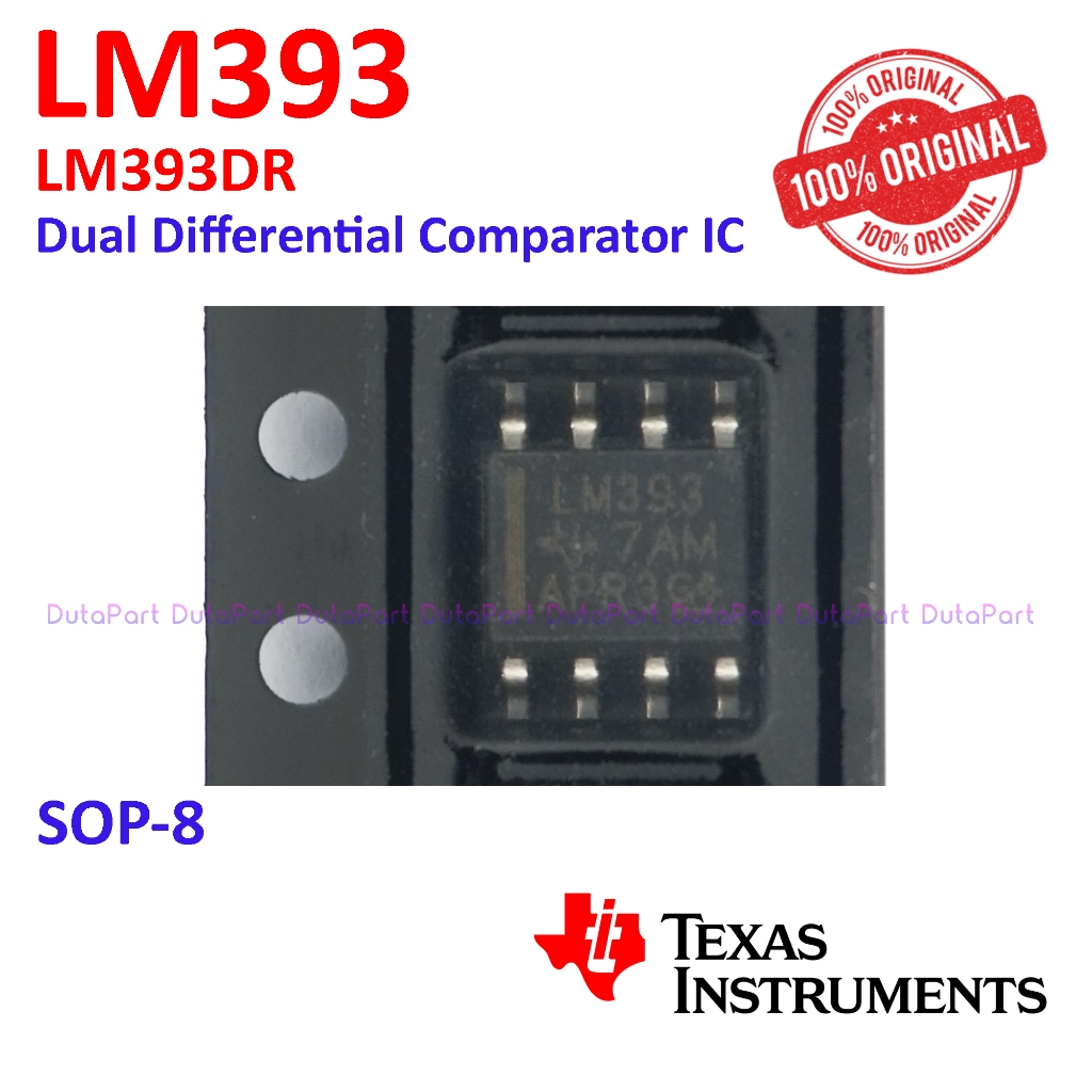 Jual LM393 LM393DR ORIGINAL TEXAS INSTRUMENTS Dual Comparator LM 393 DR ...