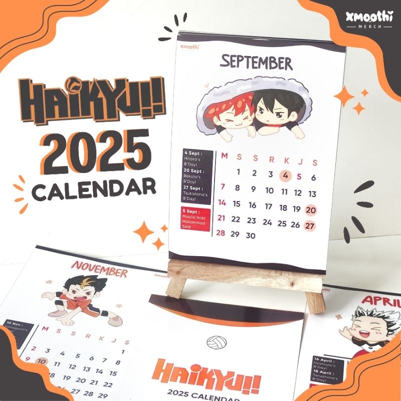 Jual KALENDER HAIKYUU 2025 - KALENDER ANIME HAIKYUU 2025 - MINI DESK