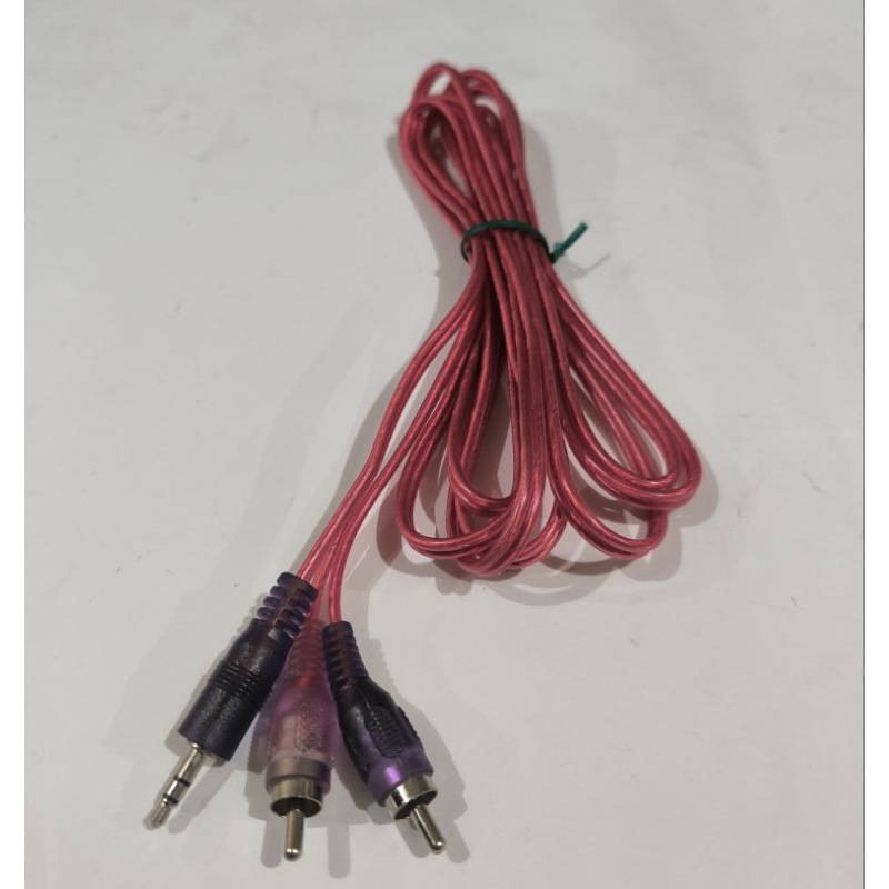 Jual Kabel 2 rca to jack mini stereo 3,5 Hp (3m) | Shopee Indonesia