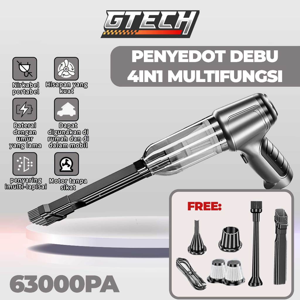 Jual GTECH 4 in 1 Vacum Cleaner Mobil 3 Filter Penyedot Debu ...