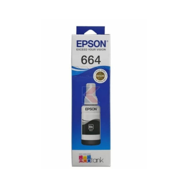 Jual EPSON Ink Tinta T664 Black T6641 6641 664 Hitam Cartridge Original ...