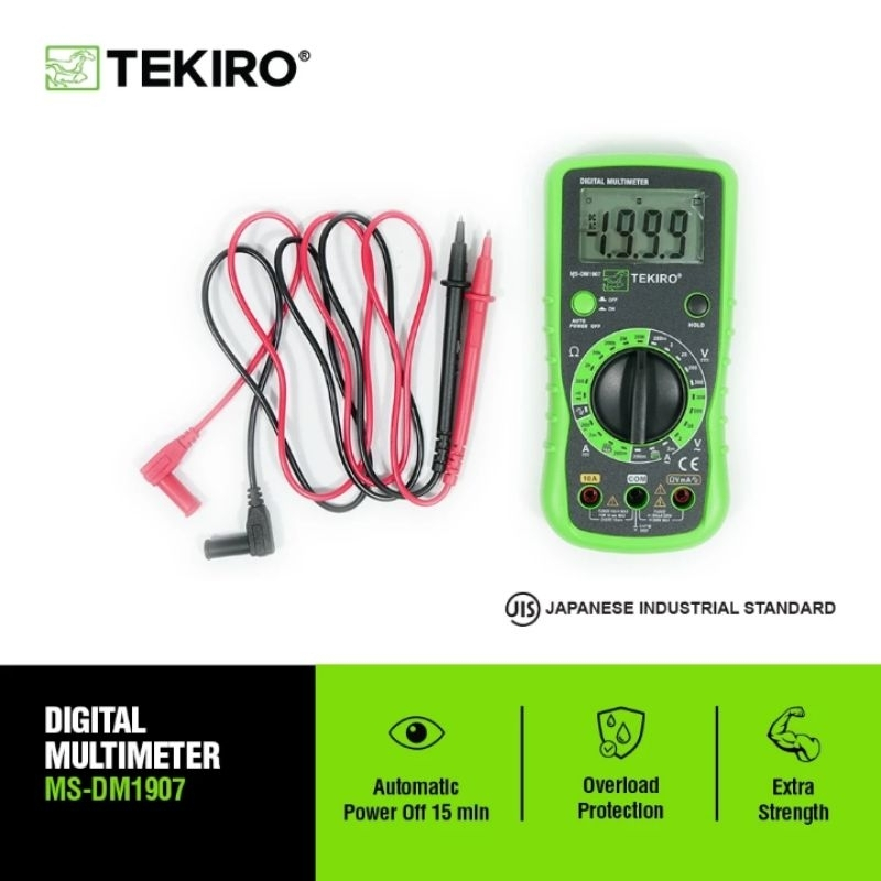 Jual Tekiro Digital Multimeter MS-DM1907 Original Multitester Avo Meter ...