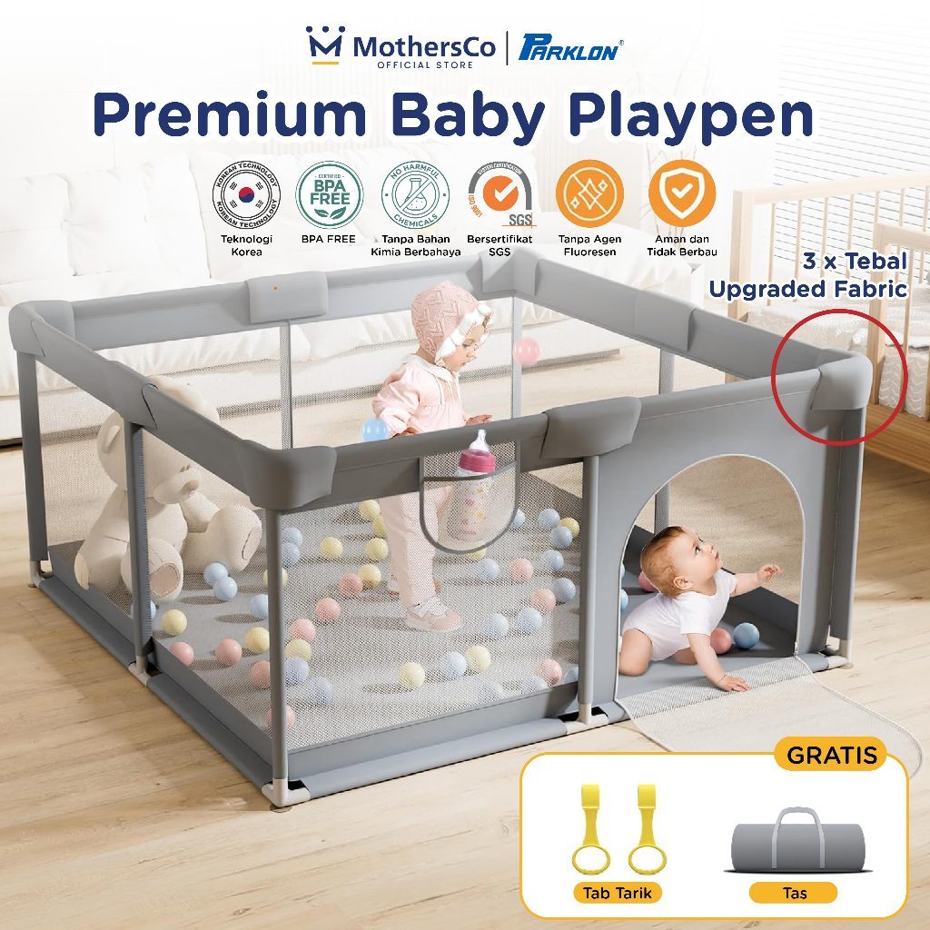 Parklon Premium Baby Playpen 200 x 180 cm Parklon Fence Pagar Bayi