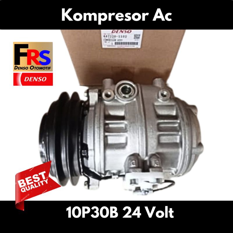 Jual Kompresor AC Mobil BUS 10P 30B 10P30B 24Volt Compressor AC Mobil ...