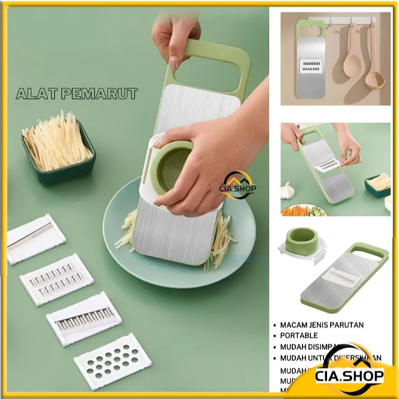 Parutan Sayur Buah 5in1 Stainless Multifungsi