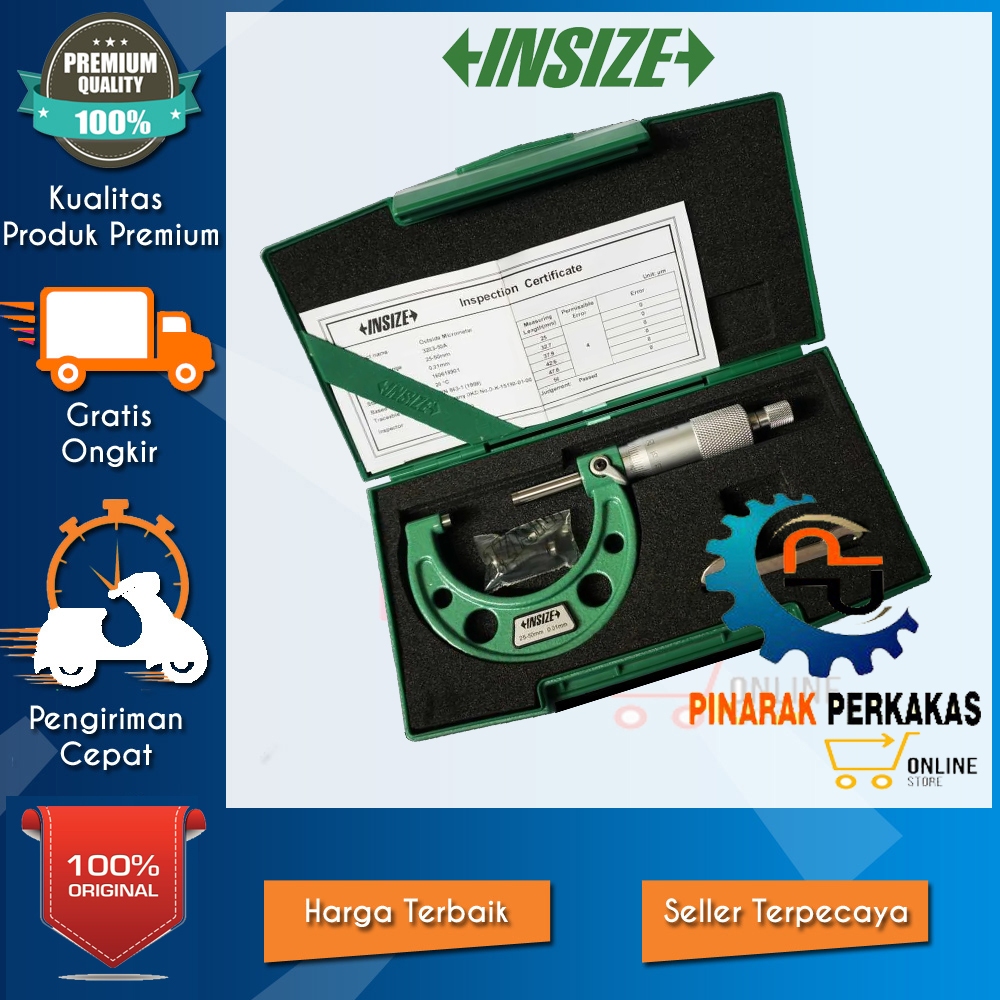INSIZE 3203-150A Mekanik Dış Çap Mikrometre 125-150 mm Teknik Dükkan