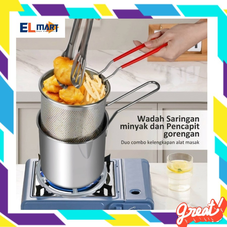 Jual Mini Deep Fryer 4in1 Panci Penggorengan Kentang Kukusan Sayur Mie ...