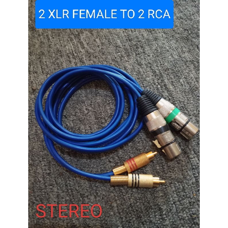 Jual KABEL JEK RCA GOL TO XLR FEMALE 1 SET STEREO (KABEL KITANI ...