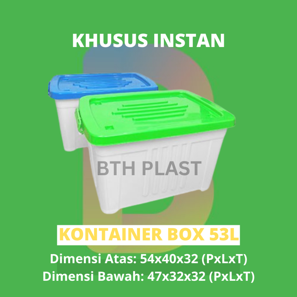 Jual BOX CONTAINER 53 LITER SOLID - Dengan Roda / Box Container / Kotak ...
