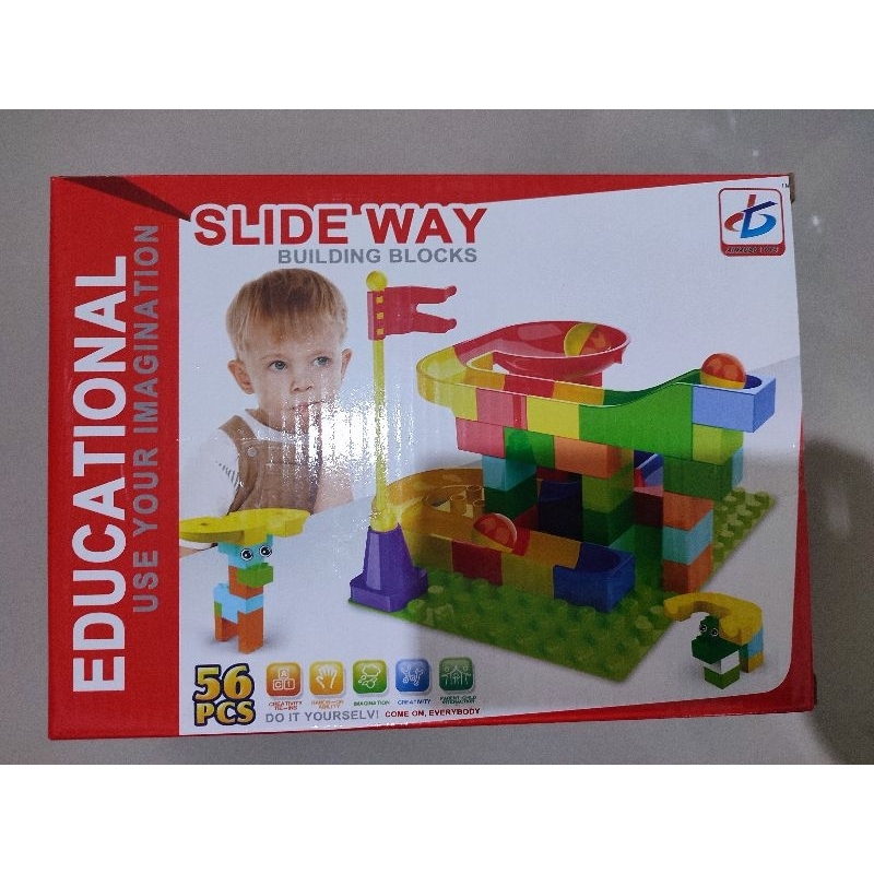 Jual Balok Susun Theme Park 56Pcs Slide Way Building Blocks | Shopee ...