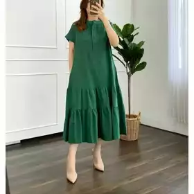 Sandra'S Ruffle Dress Tiara Katun Poplin Korean