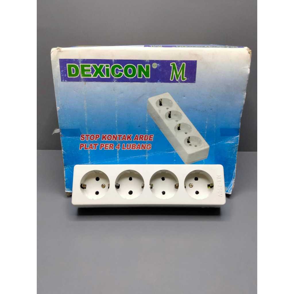 Jual Stop Kontak 4 Lubang Dexicon Stop Kontak Adre Plat 4 Lubang 10A ...