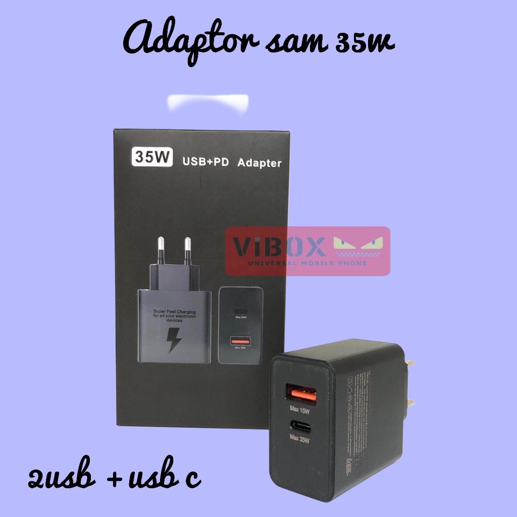 Jual TERBARU Adaptor Batok Sam 35W Power Adapter Duo Super Fast ...