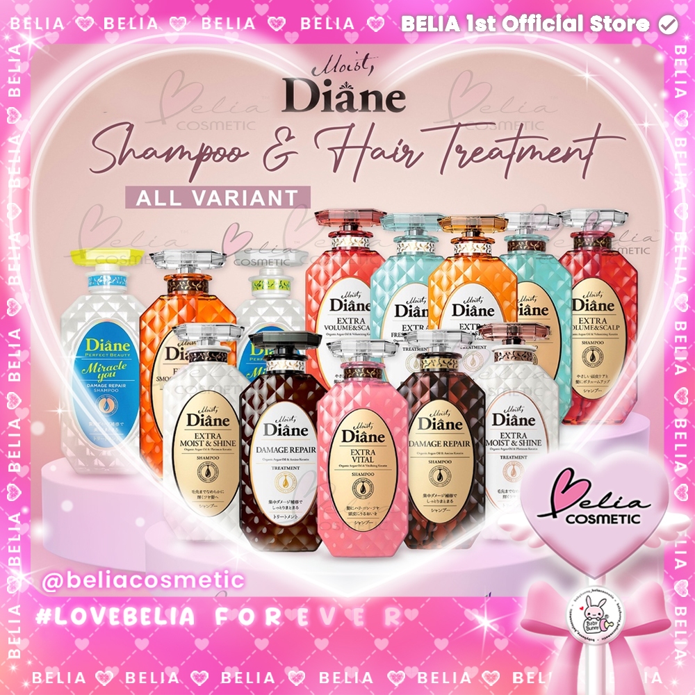 [ BELIA ] Moist Diane Shampoo and Hair Treatment 450ML (Made in Japan)