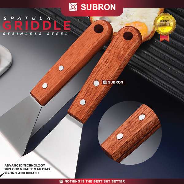 Jual SUBRON Spatula Griddle Sutil Scraper Teppanyaki Penggorengan Pizza ...