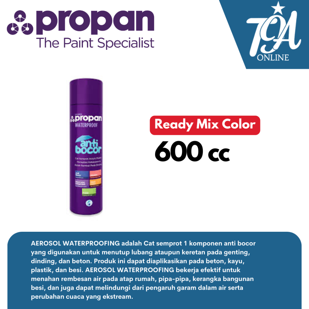 Jual PROPAN Waterproof Spray Cat Semprot Pelapis Anti Bocor 600cc ...