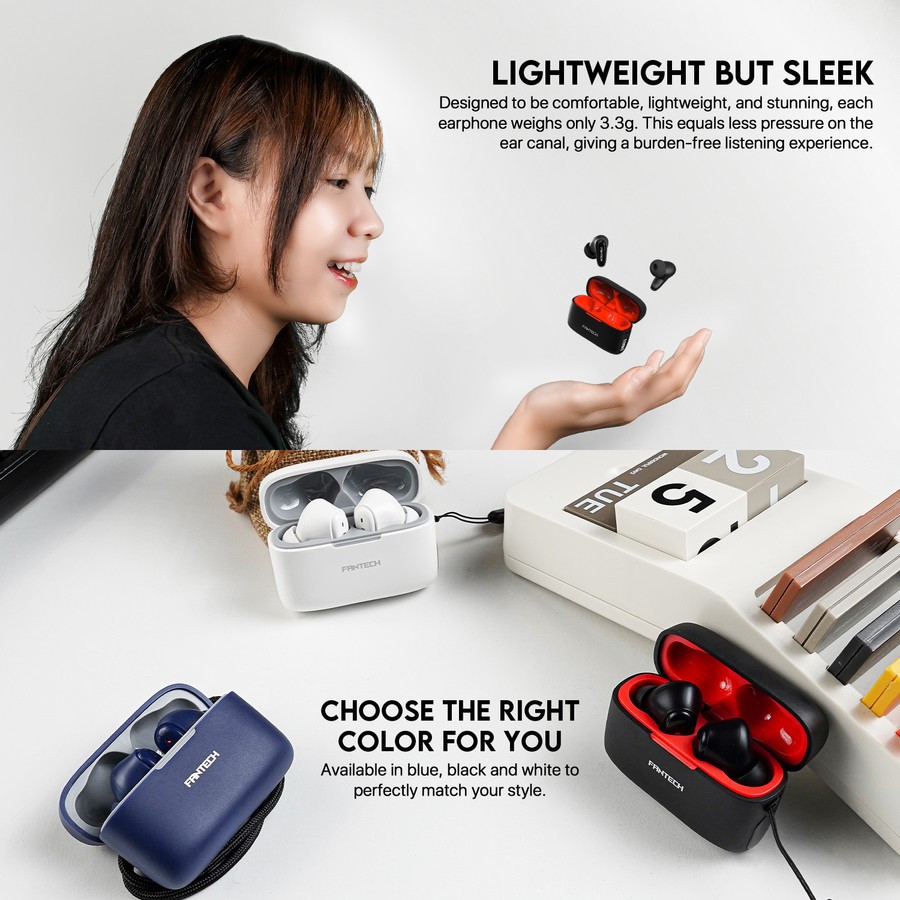 Jual Fantech TWS Wave TW13 - Earphone Wireless Bluetooth | Shopee Indonesia