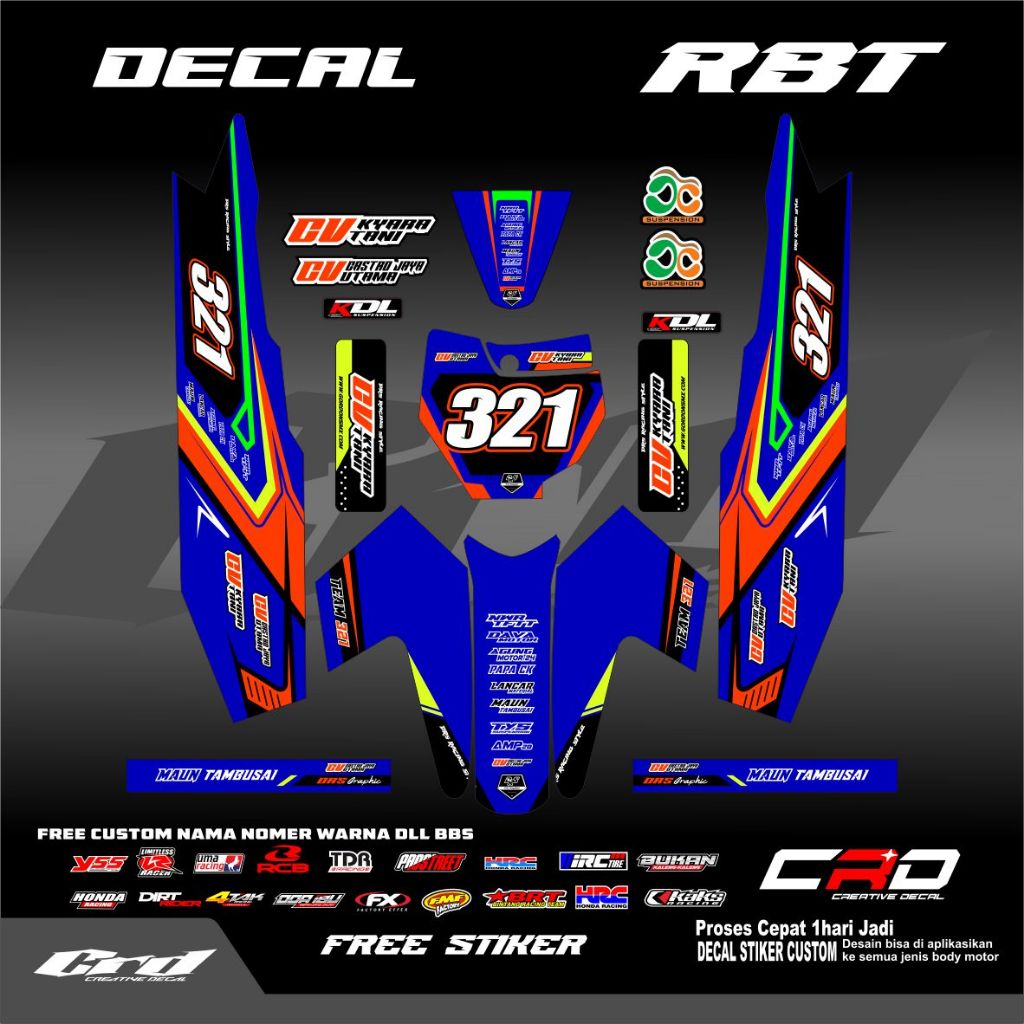 Jual DECAL RBT BODY JUPITER YAMAHA VEGA NEW FULL BODY DEKAL STICKER ...