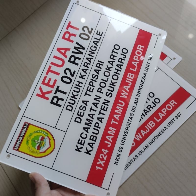 Jual Papan Akrilik Ketua RT / RW | Shopee Indonesia